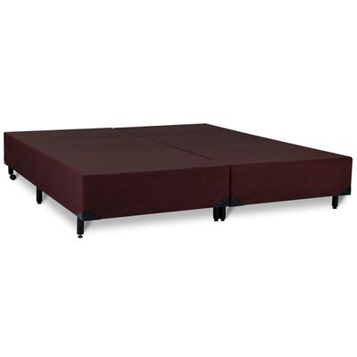 Cama-Box-American-Sleep---Sued---Marrom-Escuro---25-Cm-Queen