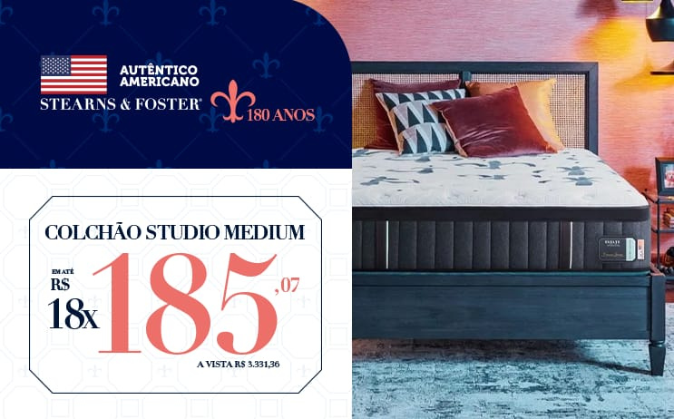 Stearns & Foster Colchão Studio Medium