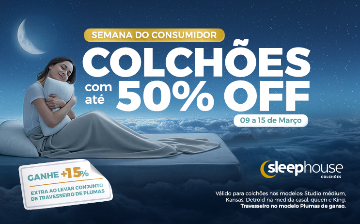 Stearns & Foster até 50% OFF