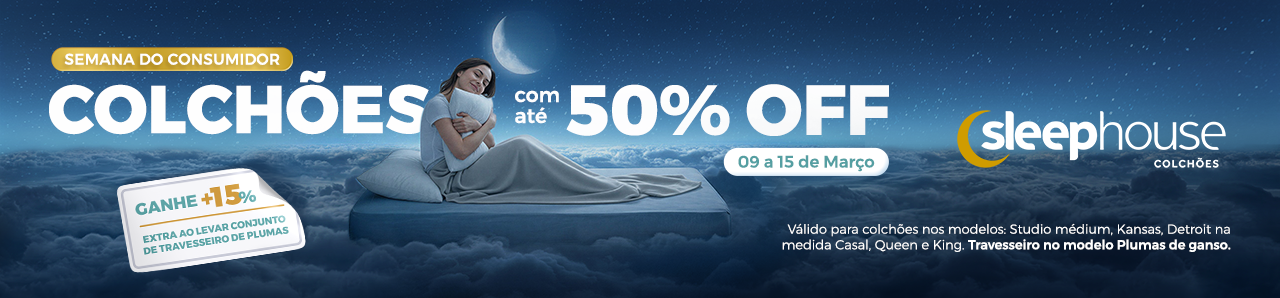 Stearns & Foster até 50% OFF